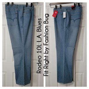 Rodeo 10L L.A. Blues Fit Right Plus Size Women's Stretch Denim M Sandblast Jeans